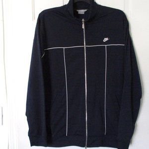 Nike Mens L/S Navy Blue Full Zip Warm-up Sweater - Size Large